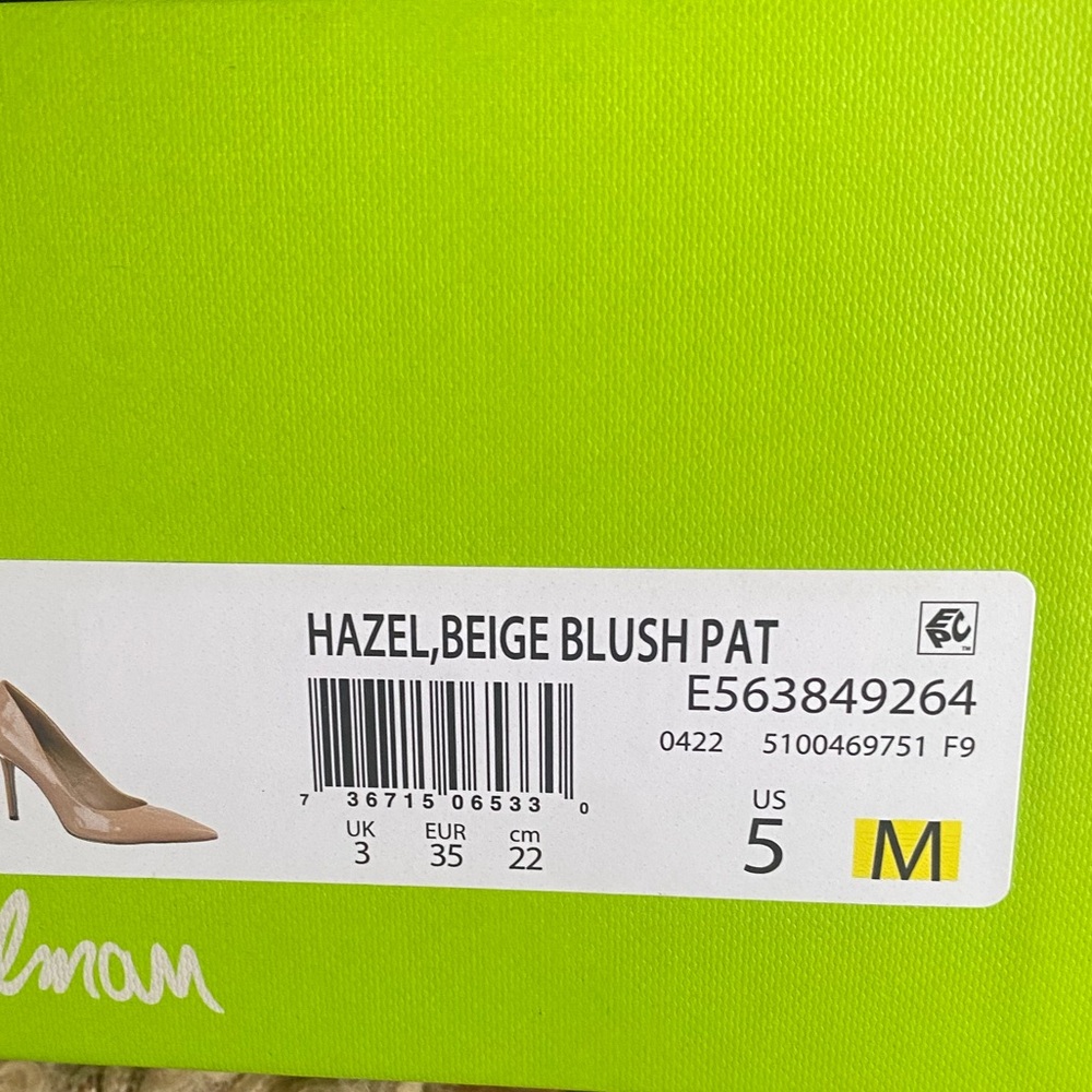 Sam Edelman beige patent pumps